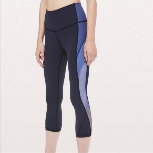 🔥🔥LULULEMON Color me Ombre Crop 21" 6 Blue - Picture 2 of 12